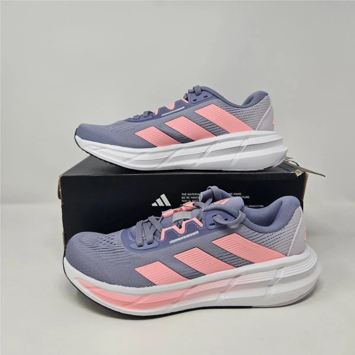 Adidas Questar 3 `violet/pink/white` Running Sneakers / ID8742 / Womens Size 6.5