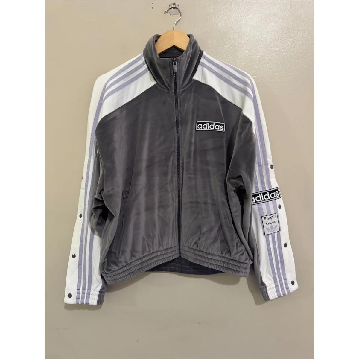 Adidas Originals Adibreak Velour TT Track Top Jacket Breakaway Womens M IW5585