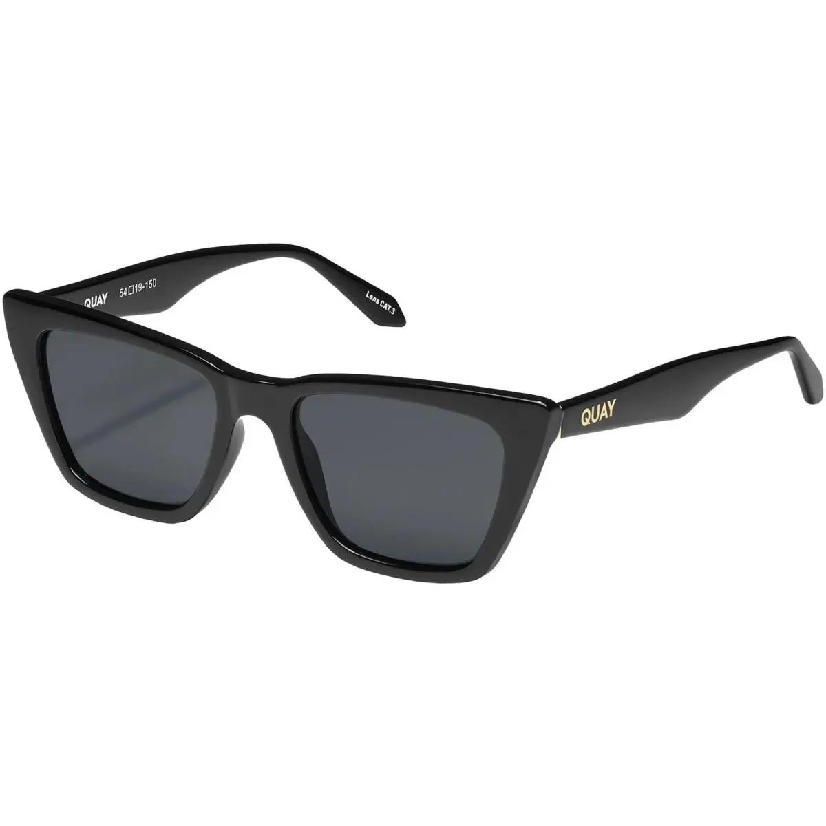 Quay Call The Shots Cat Eye Polarized Sunglasses Black Smoke