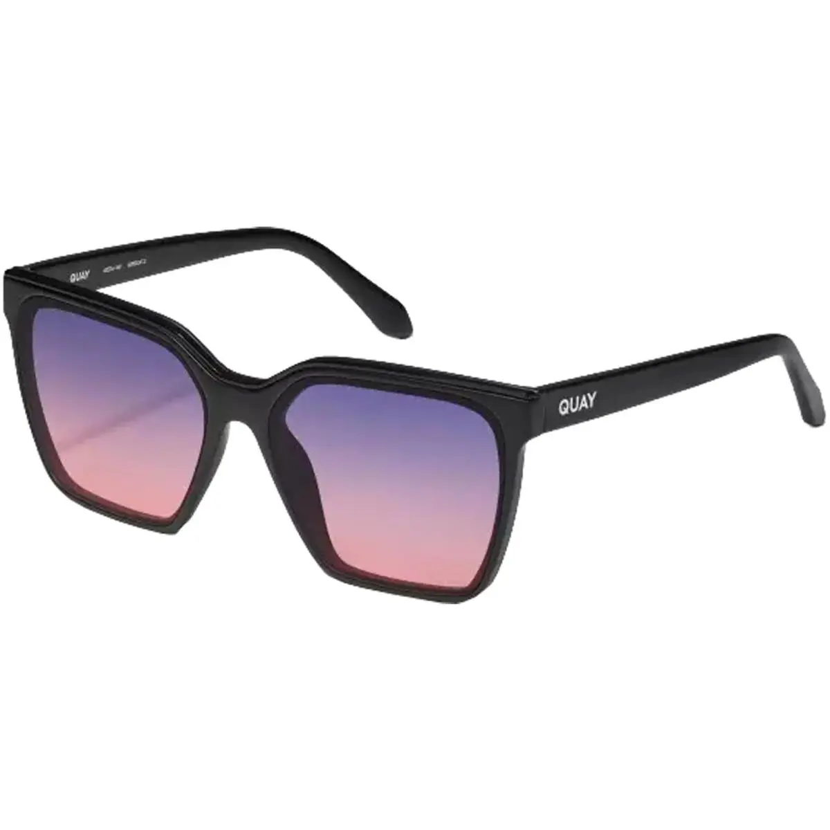 Quay Level Up Women`s Matte Black Geometric Butterfly Sunglasses - NO NS 2420 by QUAY