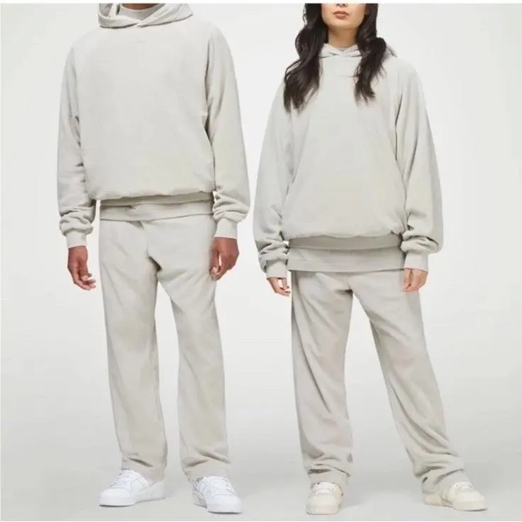 2pcs Adidas One Velour Basketball Metal Grey Hoodie Pant IA3453 IA3456 Sz M