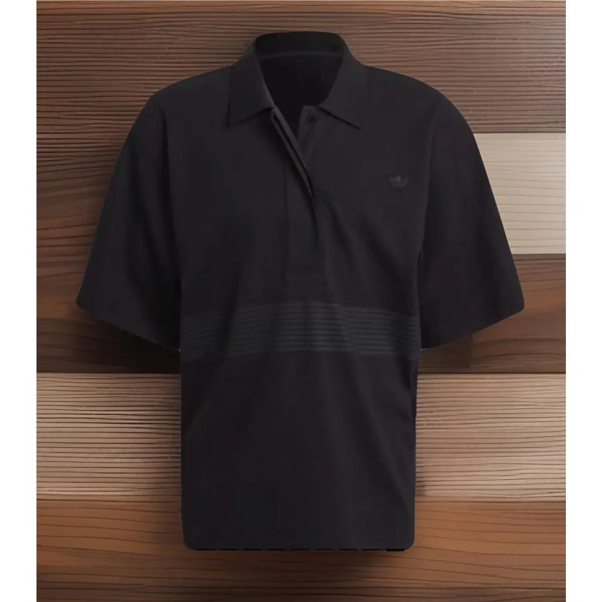 Adidas Arkive Rare Black Oversized Polo Shirt Mens Large