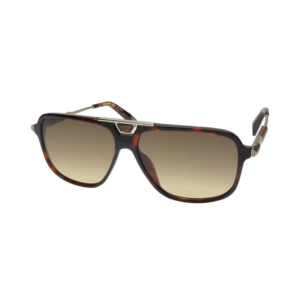 Chopard SCH340 Sunglasses 786P Plastic Italy Brown Pilot Full-rim Womens - Frame: Brown, Lens: Brown