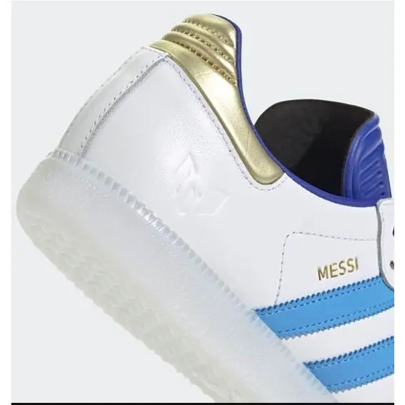 Adidas shoes - ADIDAS SAMBA MESSI - SAMBA MESSI - White/Lucid Blue/Blue Burst/Gold - ID3550 6