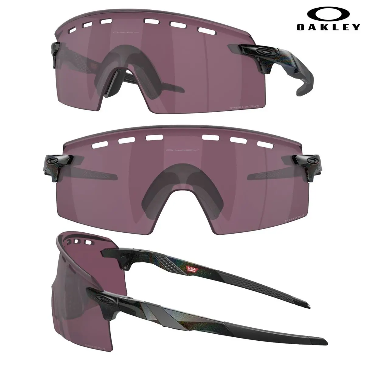Oakley Encoder Strike Vented Sunglasses- Dark Glxy/prizm Road Blk MSRP:$276 - Frame: Black
