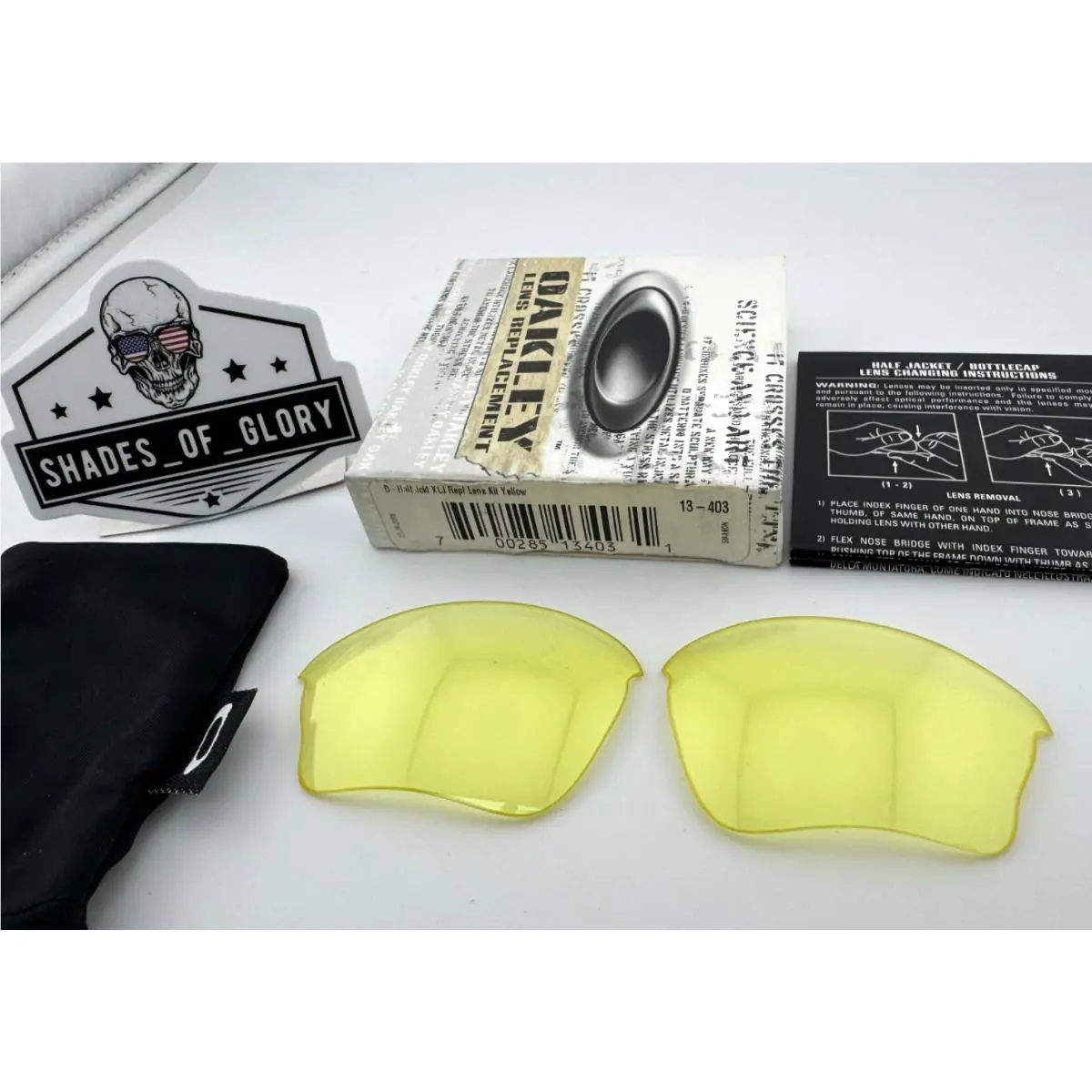Oakley Half Jacket 1.0 Xlj Yellow Replacement Sunglasses Lenses Oem