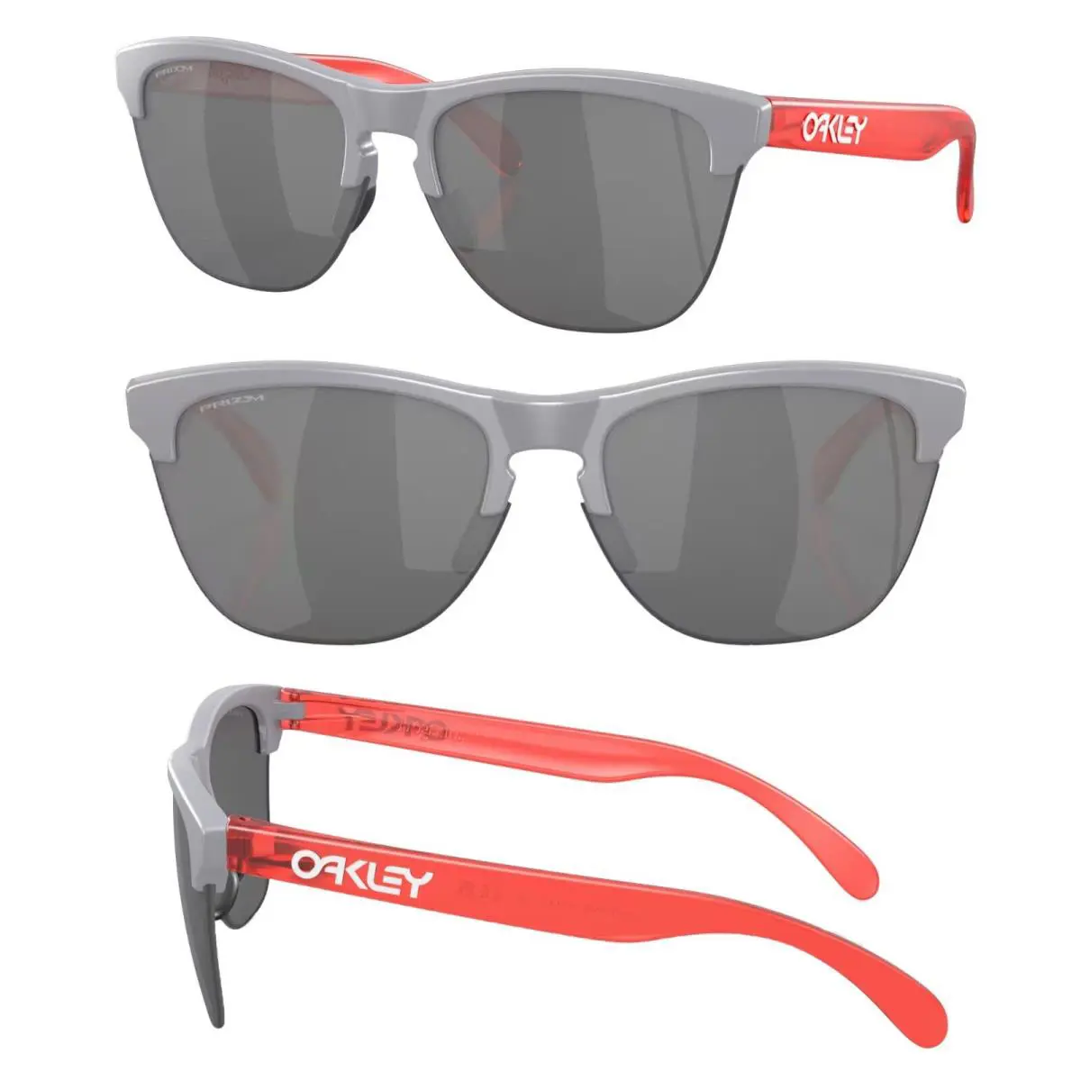 Oakley Frogskins Sunglasses- Lite Matte Fog Red/ Prizm Black MSRP:$162 - Frame: Red, Lens: Red
