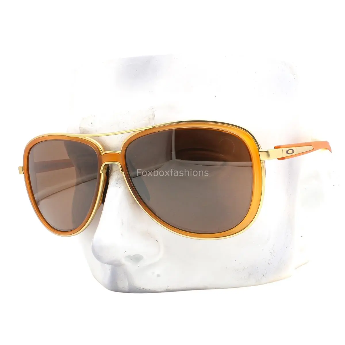 Split Time Sunglasses Matte Orange Gold Prizm Tungsten OO4129-2858 Wcase by Oakley