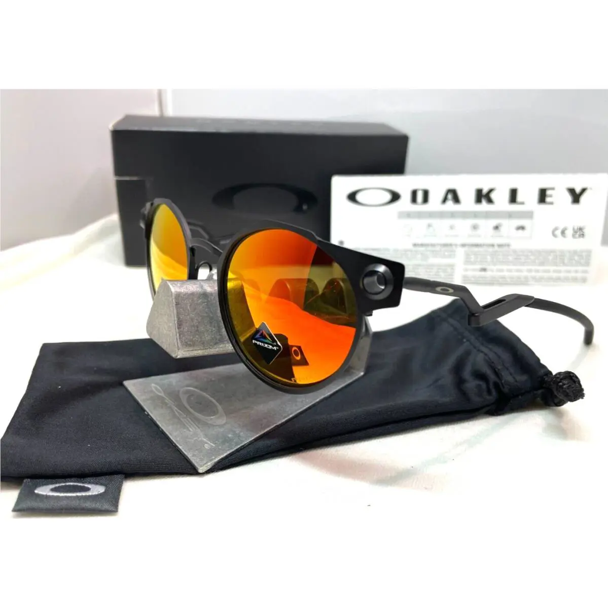 Deadbolt Satin Black with Prizm Ruby Polarized Sunglasses OO6046-07 by Oakley
