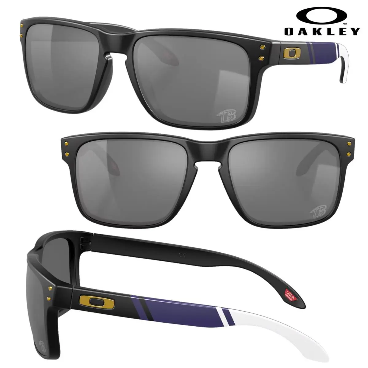 Holbrook Baltimore Ravens 2020 Sunglasses- Matte Black/prizm Black by Oakley