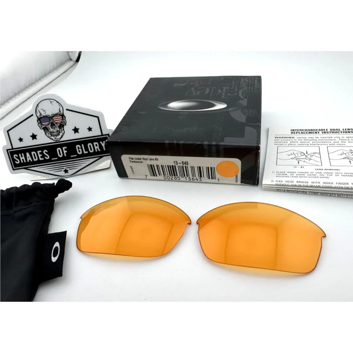 Flak Jacket 1.0 Persimmon Replacement Sunglasses Lenses Oem by Oakley