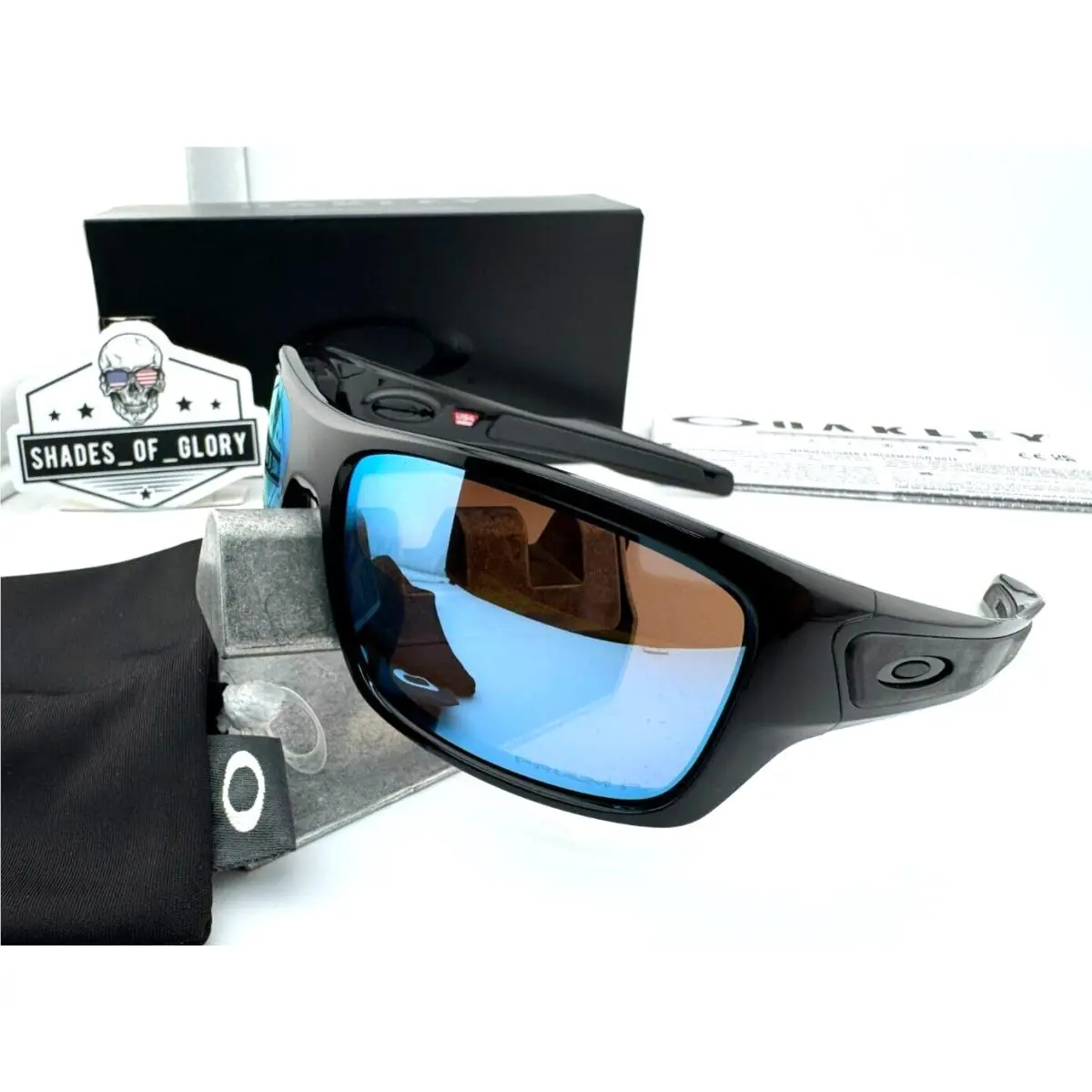 Oakley Turbine Polished Black W/ Prizm Deep Water Polarized Sunglasses OO9263-14