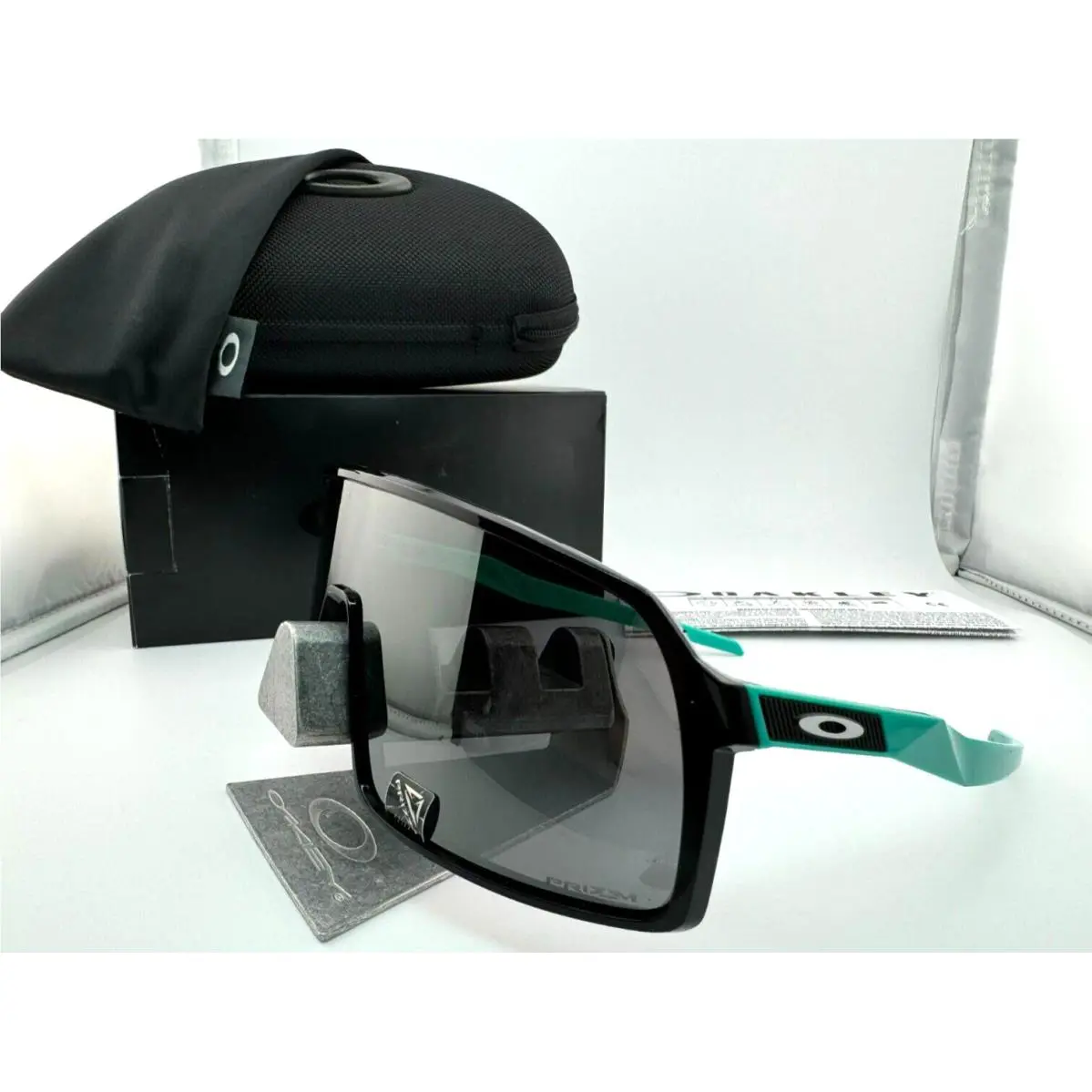 Sutro Polished Black Celeste Green Prizm Black Sunglasses OO9406-32 by Oakley