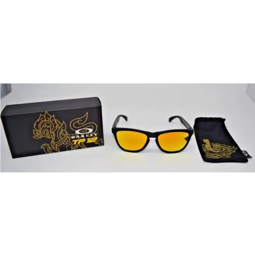 Oakley Frogskins Matte Black with Fire Iridium Lens TP12 Limited