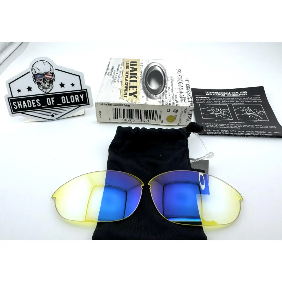 Half Jacket 1.0 HI Yellow Replacement Sunglasses Lenses Oem by Oakley