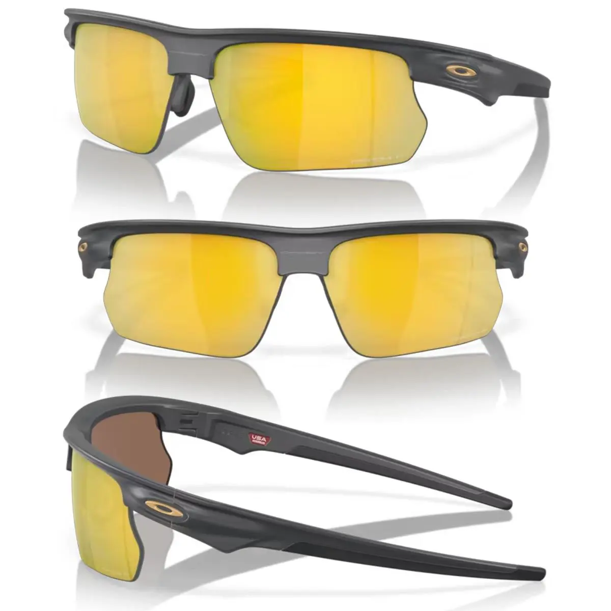 Bisphaera Polarized Sunglasses- Matte Carbon/prizm 24K by Oakley
