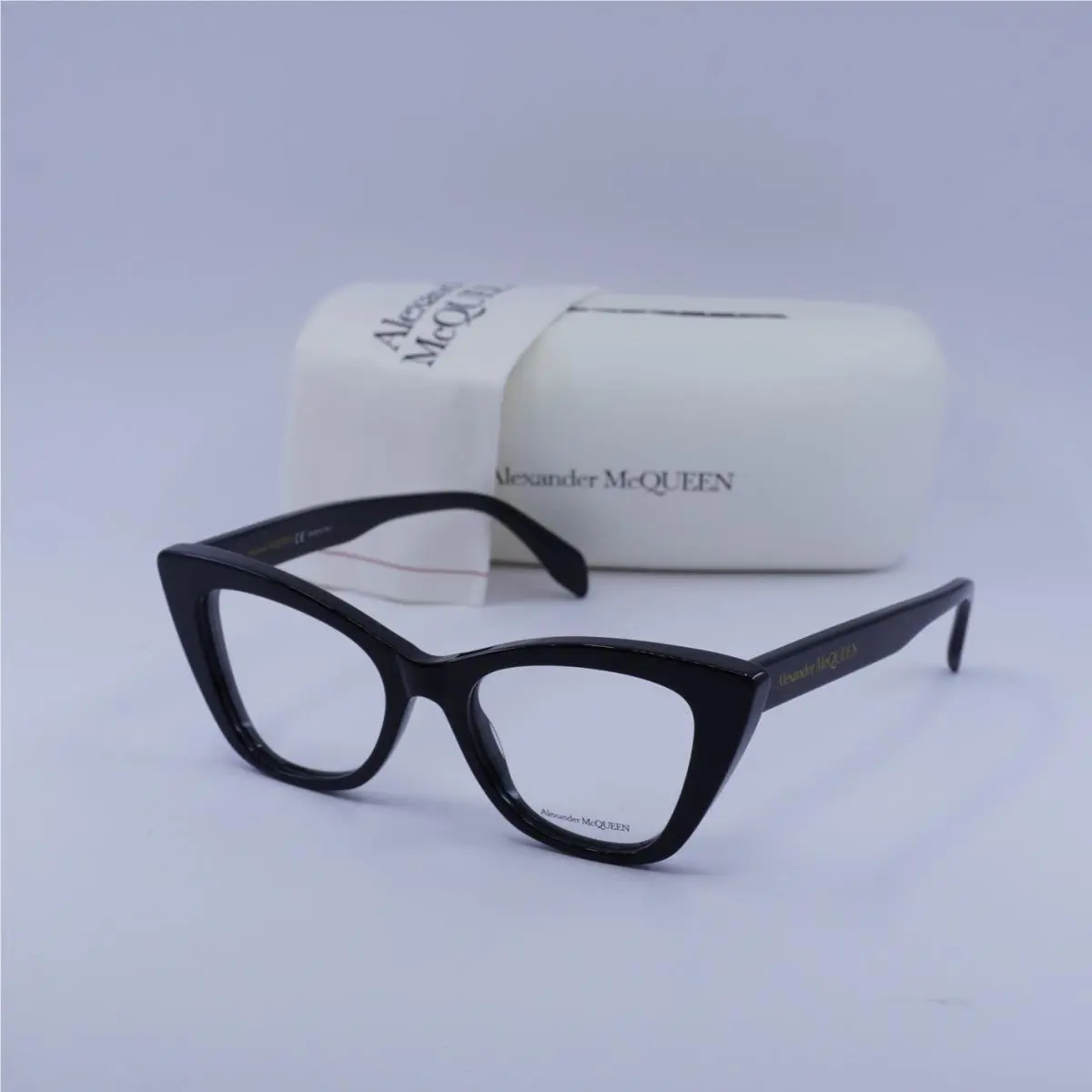 Alexander Mcqueen AM0305O 001 Shiny Black 50mm Eyeglasses