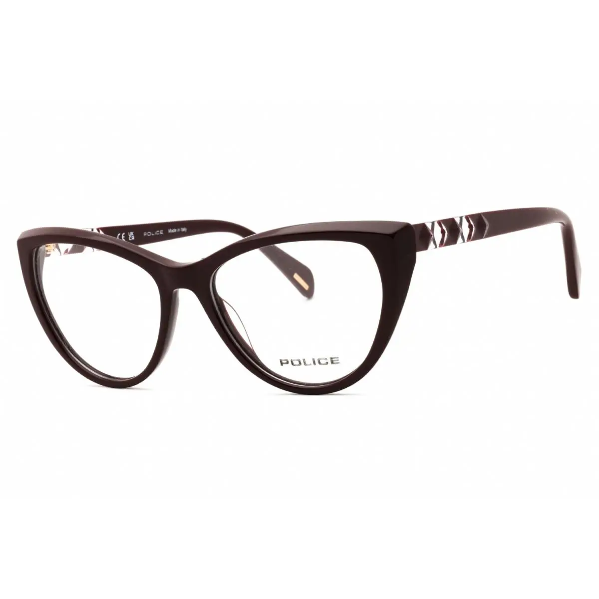 Police VPLL31M 0G96 Eyeglasses Burgundy Frame 53mm