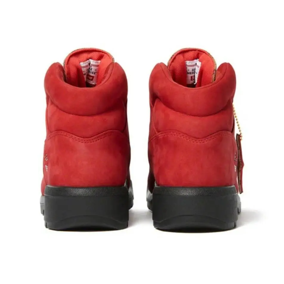 Timberland shoes - Supreme X Timberland X New York Yankees - Medium red Nubuck (UPC: 196246068949) 3