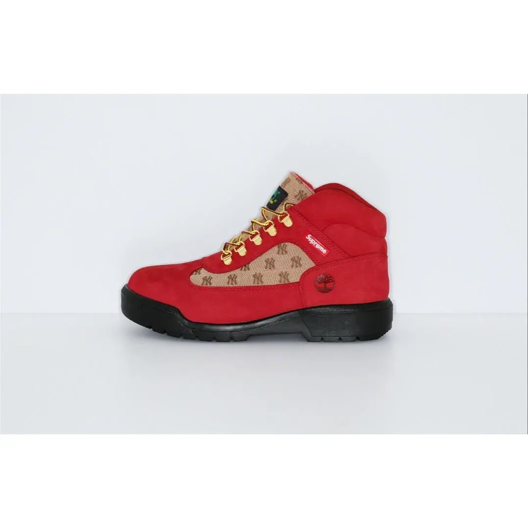 Timberland shoes - Supreme X Timberland X New York Yankees - Medium red Nubuck (UPC: 196246068949) 4