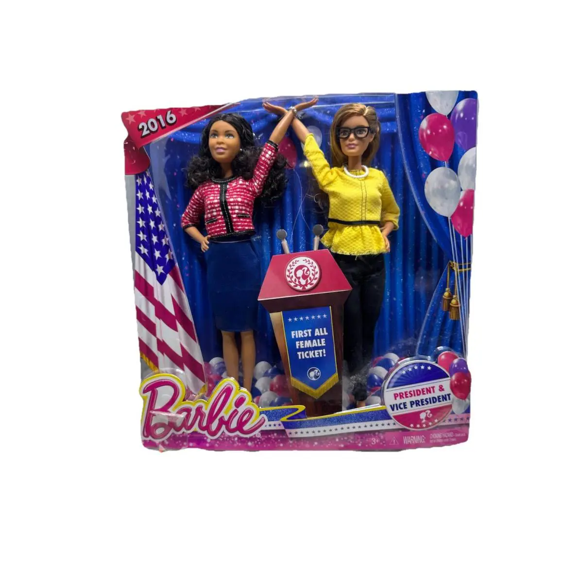 2016 Barbie President Vice President Dolls 2 Pack Retired In Package