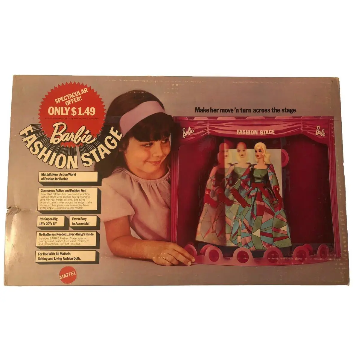 Mattel Barbie Fashion Stage 1148 Action World Of Fashion Vintage