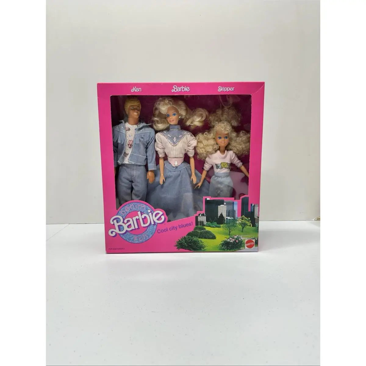 Vintage Mattel 1989 Cool City Blues Barbie Ken and Skipper 4893