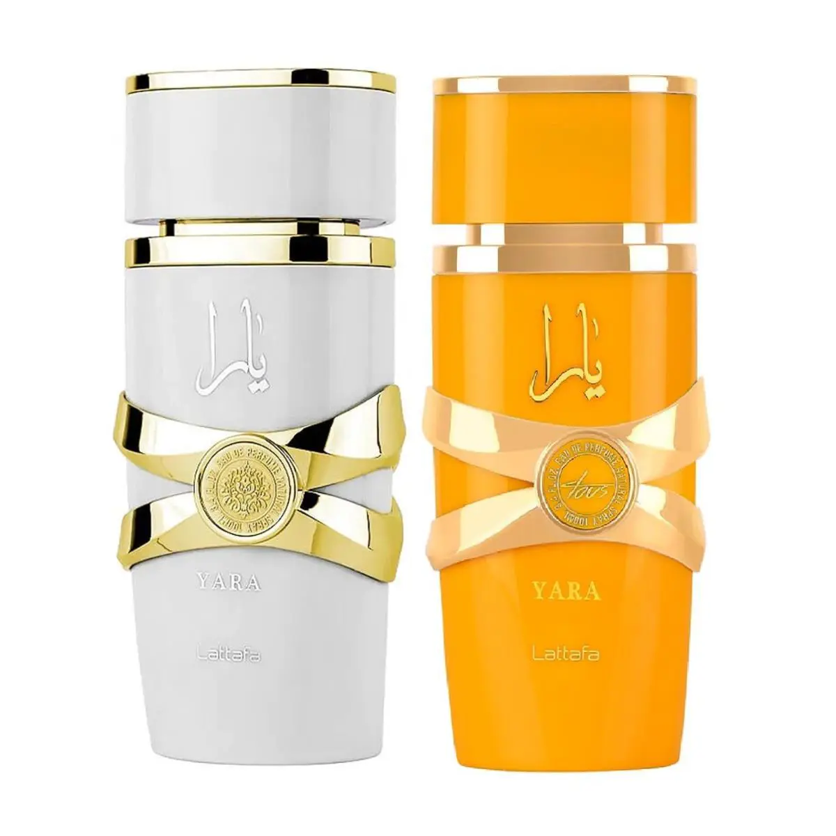 Lattafa 2 Pack Yara Moi White and Yara Tous For Women Eau de Parfum Spray 3.40 Ounces