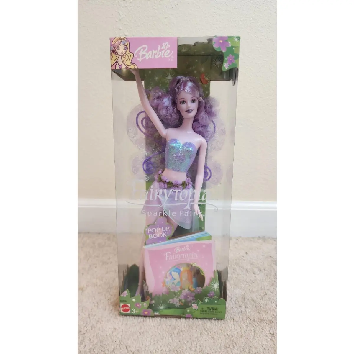 Nrfb Mattel Barbie Fairytopia Sparkle Fairy Doll B5736 with Pop-up Book
