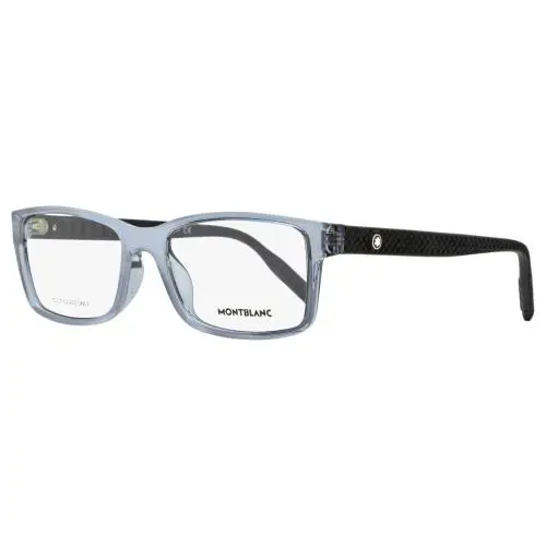 Montblanc Rectangular Eyeglasses MB0066O 003 Transparent Gray/matte Black 56mm 0