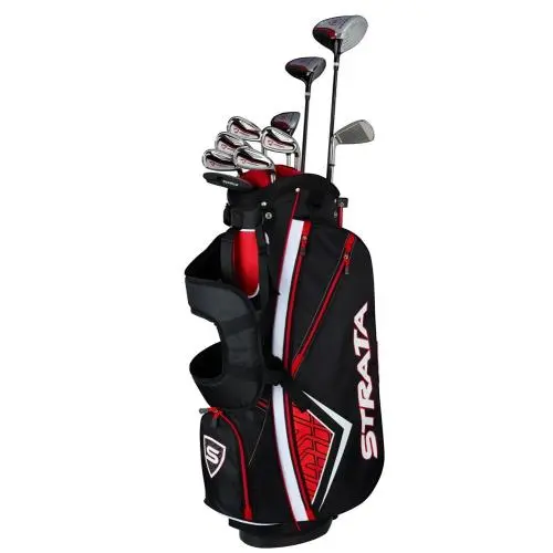 Callaway Strata Golf LH Strata Plus 14 Piece Complete Set with Bag Reg Left Handed - Red