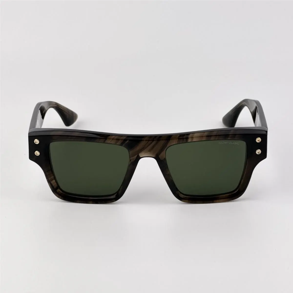 Montblanc Men Sunglasses Brown Green Square MB0253S 005