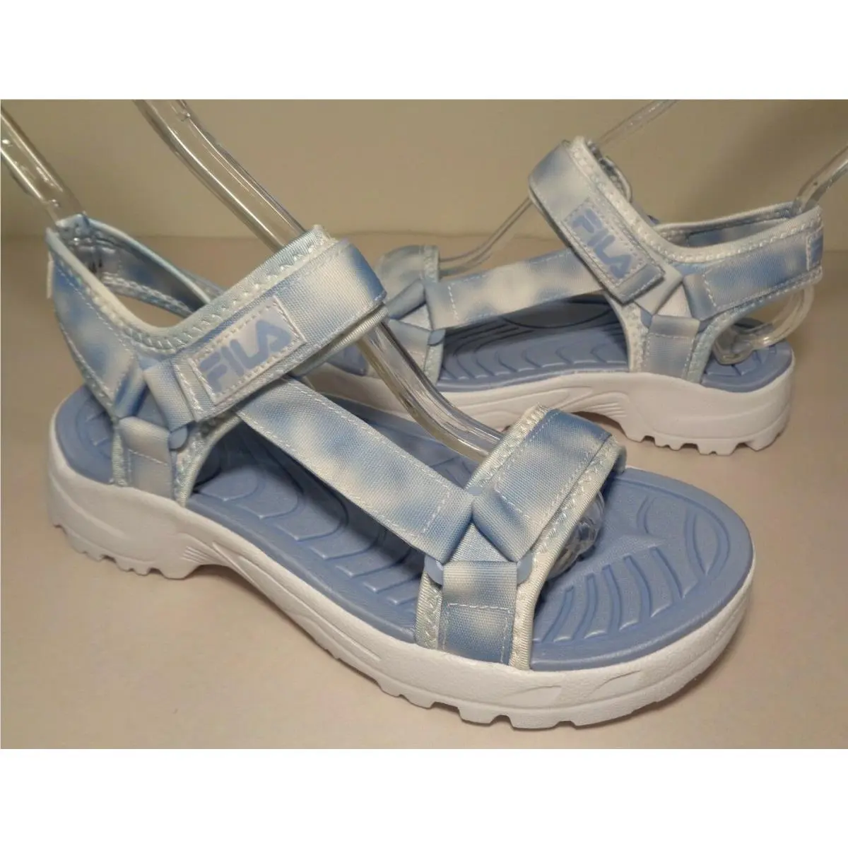 Fila Size 11 M Andros Tie Dye Blue White Sport Sandals Women`s Shoes
