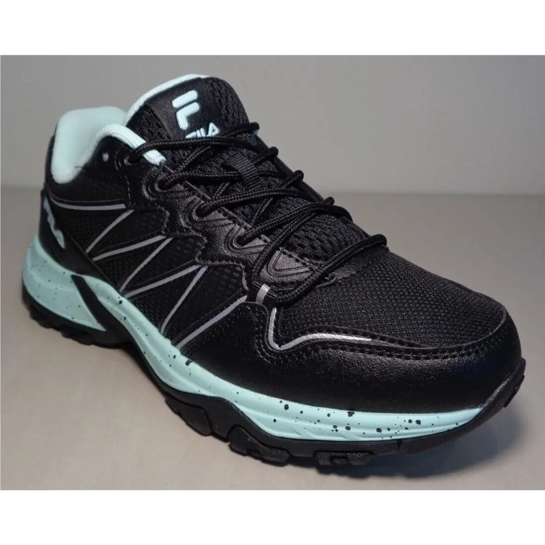 Fila shoes - Black/Black/Fila Aqua (UPC: 196447239223) 4