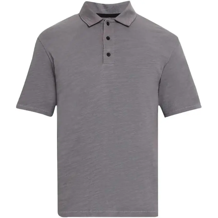 Rag Bone Mens Flame Polo Dark Grey Short Sleeve Polo T-shirt by Rag & Bone