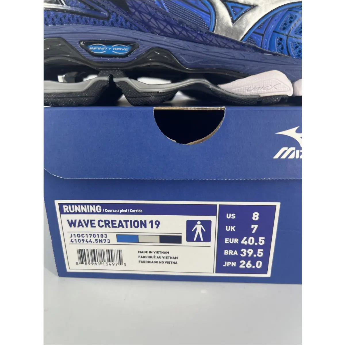 Mizuno shoes - wave creation 19 - wave creation - BRA40JPN265 - Blue (UPC: 0889961134982) 0