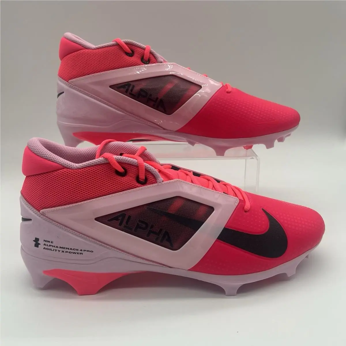 Mens Size 14 Nike Alpha Menace 4 Pro Nrg Pink Football Cleats HJ4568 600
