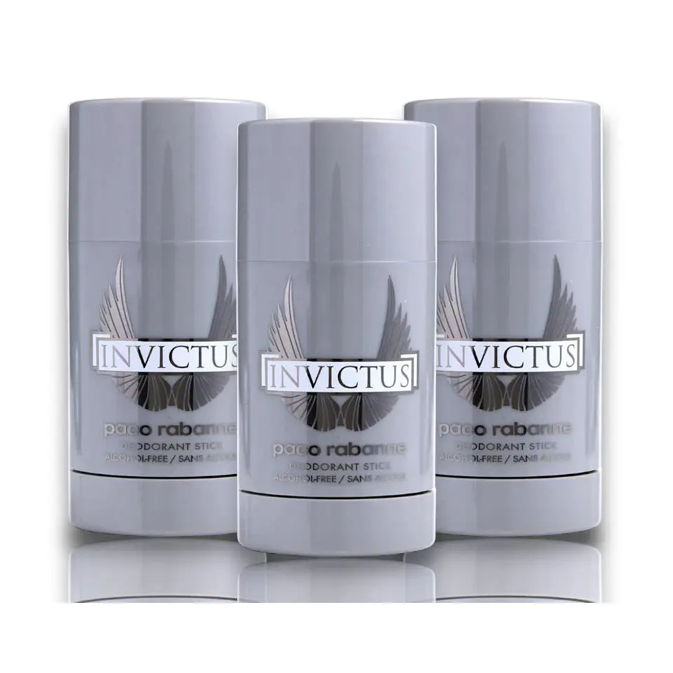Paco Rabanne Invictus Deodorant Stick 2.6 oz For Men Alcohol Free Lot OF 3