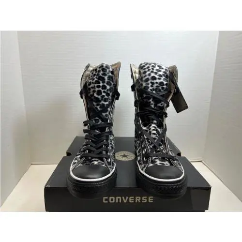 Converse shoes - Converse All Star Hi - All Star - LEOPARD FUR BLACK/WHITE - U50 - 1P363 4