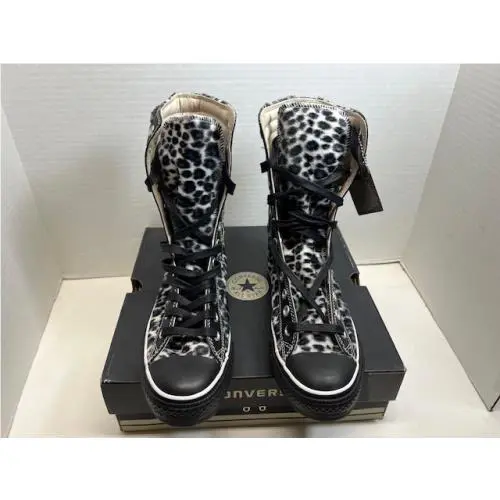 Converse shoes - Converse All Star Hi - All Star - LEOPARD FUR BLACK/WHITE - U50 - 1P363 3