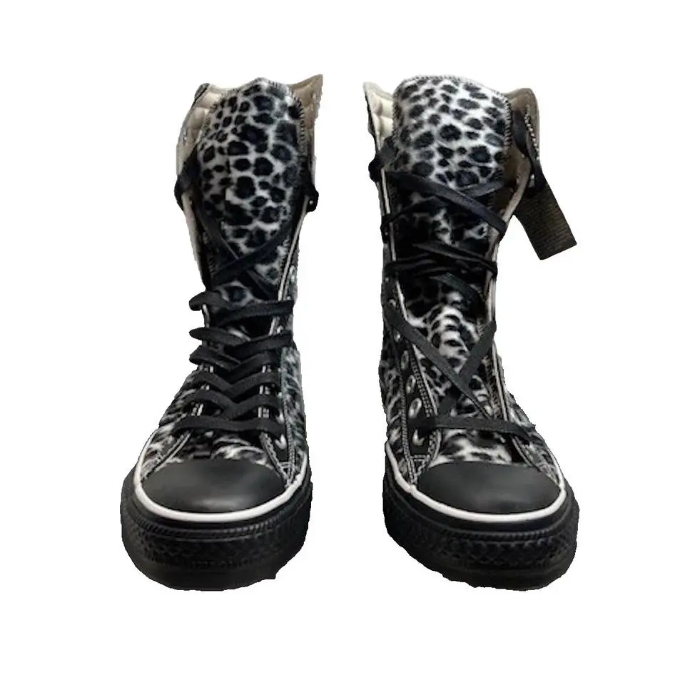 Converse shoes - Converse All Star Hi - All Star - LEOPARD FUR BLACK/WHITE - U50 - 1P363 2
