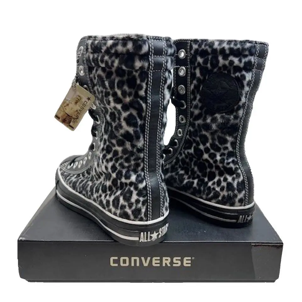 Converse shoes - LEOPARD FUR BLACK/WHITE - U50 - 1P363 6
