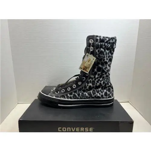 Converse shoes - Converse All Star Hi - All Star - LEOPARD FUR BLACK/WHITE - U50 - 1P363 0