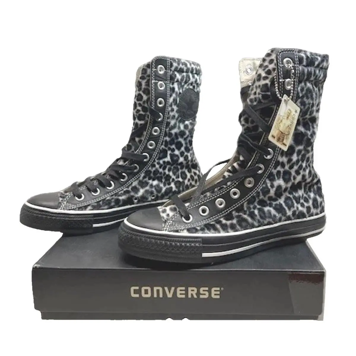 Converse All Star 9 HI Unisex Men 8 = Women 10 Shoes/boot Leopard Fur