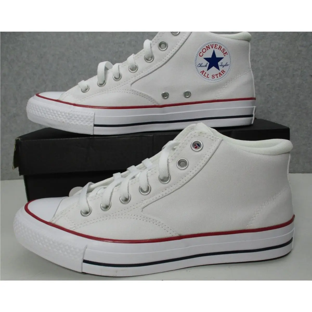 Converse Ctas Malden Street Canvas Mid Sneakers White Mens Sz 9.5