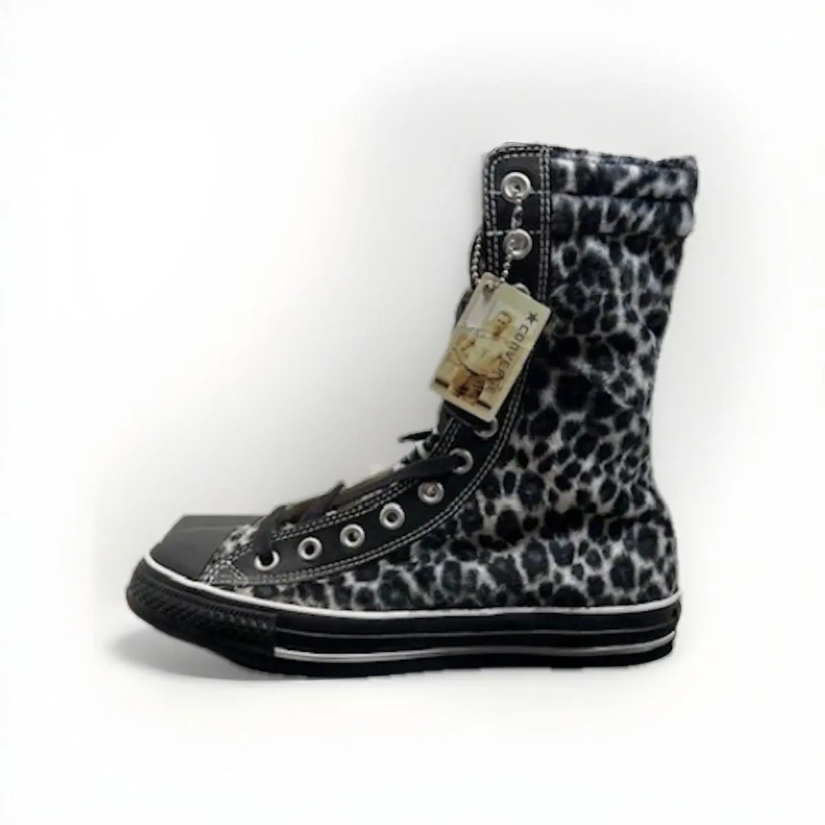 Converse shoes - Converse All Star Hi - All Star - LEOPARD FUR BLACK/WHITE - U50 - 1P363 0