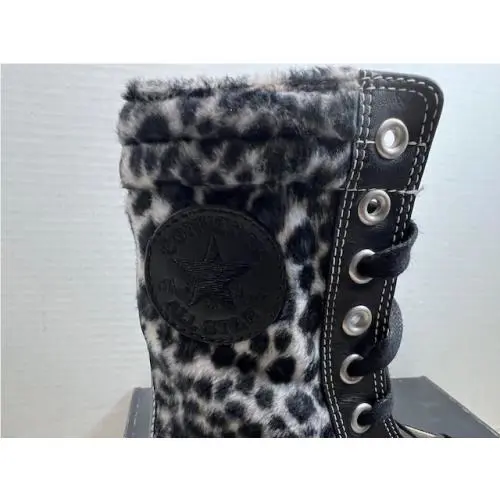 Converse shoes - Converse All Star Hi - All Star - LEOPARD FUR BLACK/WHITE - U50 - 1P363 2