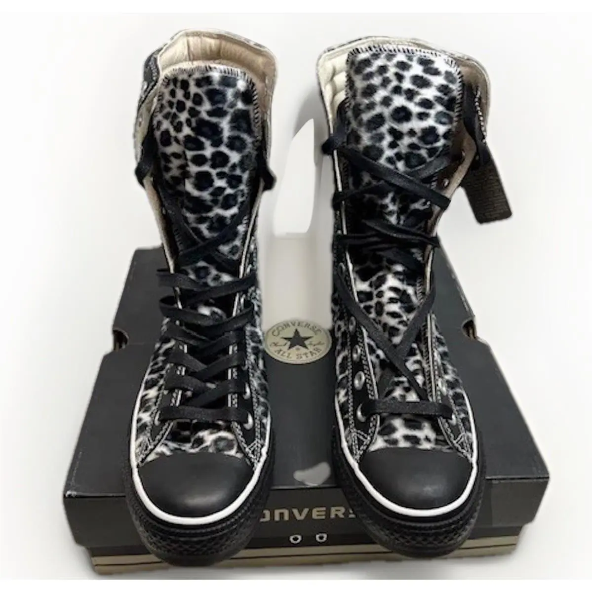Converse shoes - Converse All Star Hi - All Star - LEOPARD FUR BLACK/WHITE - U50 - 1P363 3