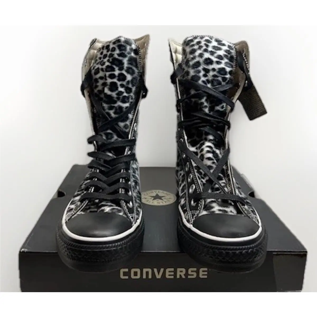 Converse shoes - Converse All Star Hi - All Star - LEOPARD FUR BLACK/WHITE - U50 - 1P363 4