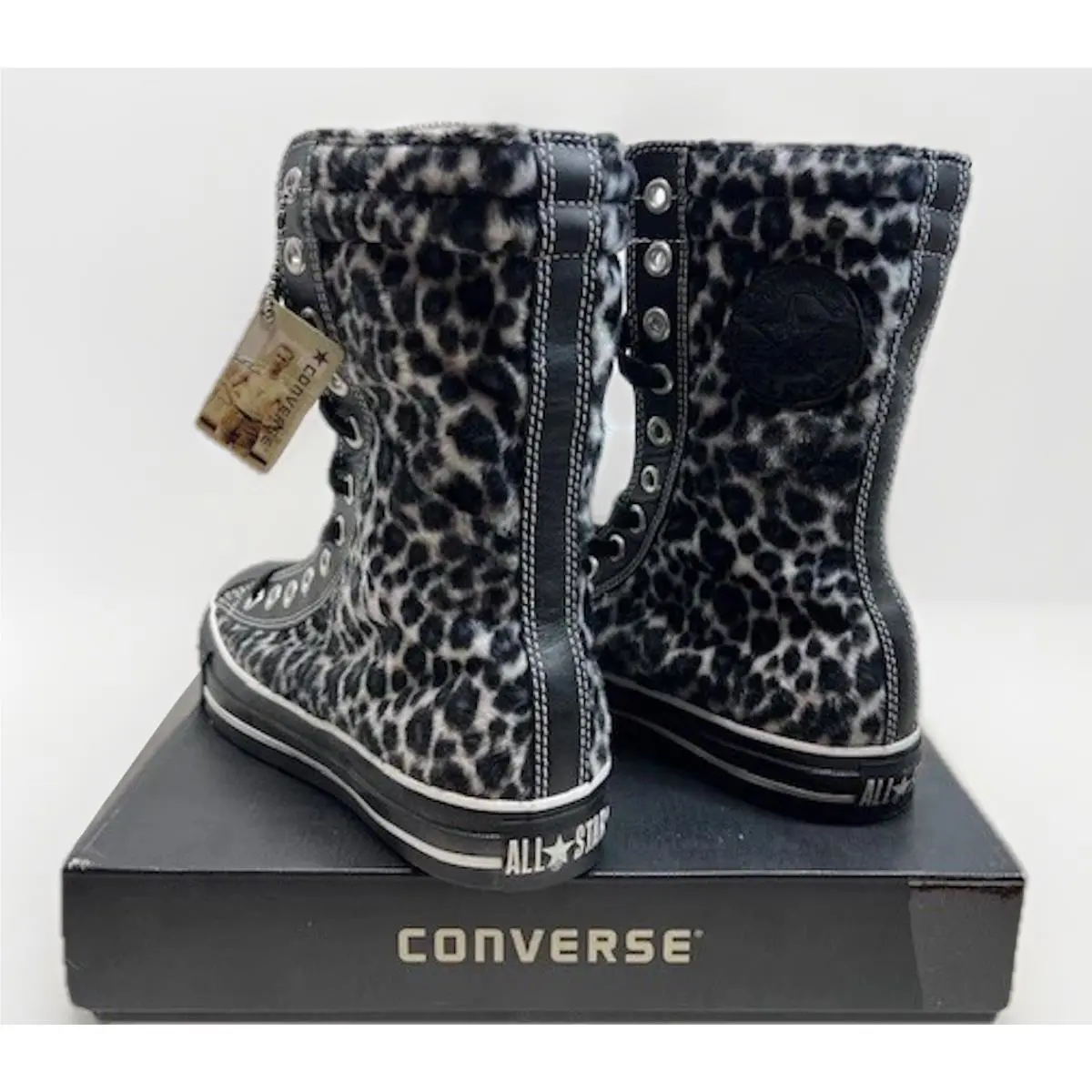 Converse shoes - Converse All Star Hi - All Star - LEOPARD FUR BLACK/WHITE - U50 - 1P363 6